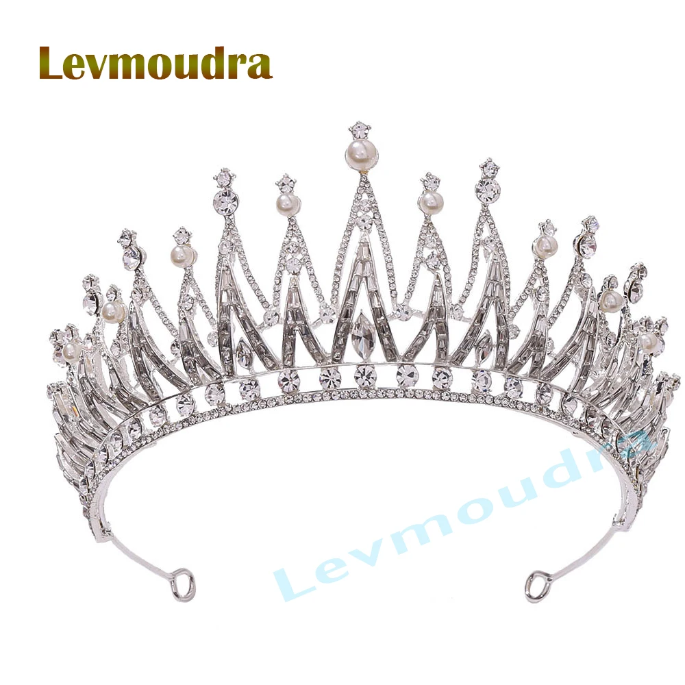 

Levmoudra Womens Crystal Queen Crowns Rhinestones Princess Tiaras for Girls Tiara Crown Bride Wedding Birthday Party Prom