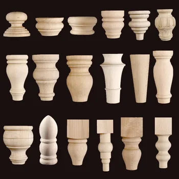 1pc עץ מלא רגליים אביזרים רהוט רגליים שיערי מעקה תפאורה הביתה החלפת ספה מיטה שולחן כיסא שולחן