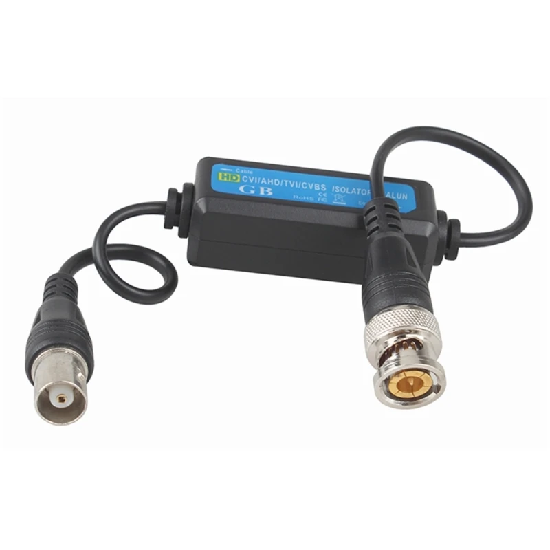 BNC ชายกับหญิง Video Ground Loop Isolator สำหรับกล้องวงจรปิดป้องกันการบิดเบือน Dropship