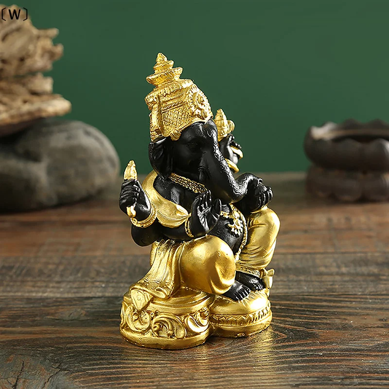Estátua de Elefante, Estátua do Deus Elefante Hindu, Escultura do Senhor Ganesha, Decoração de Mesa, Ornamento〔Winter1〕