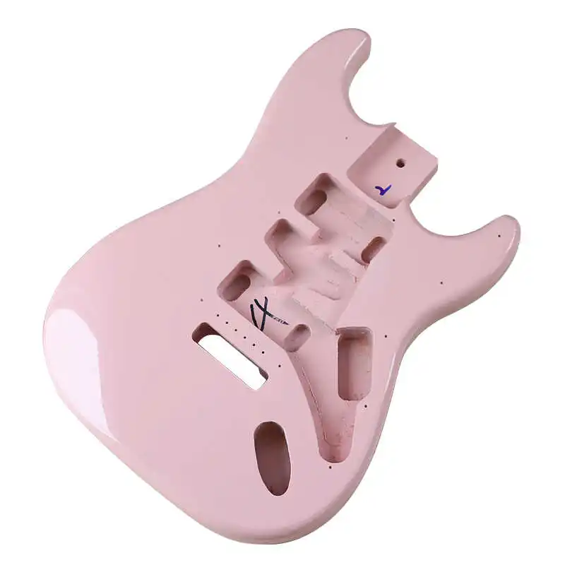 جسم جيتار كهربائي وردي مزدوج المفرد مقاس 39 بوصة، جسم جيتار كهربائي، ملحق تعديل جيتار ذاتي الصنع #3