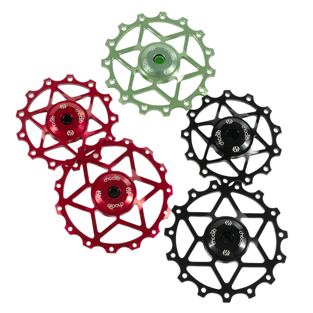 

Chooee Ceramic Bearing Rear Derailleur Pulley Wheel 13T/15T, Silent Jockey/Guide Wheel For MTB Road Bike Bicycle Accessories