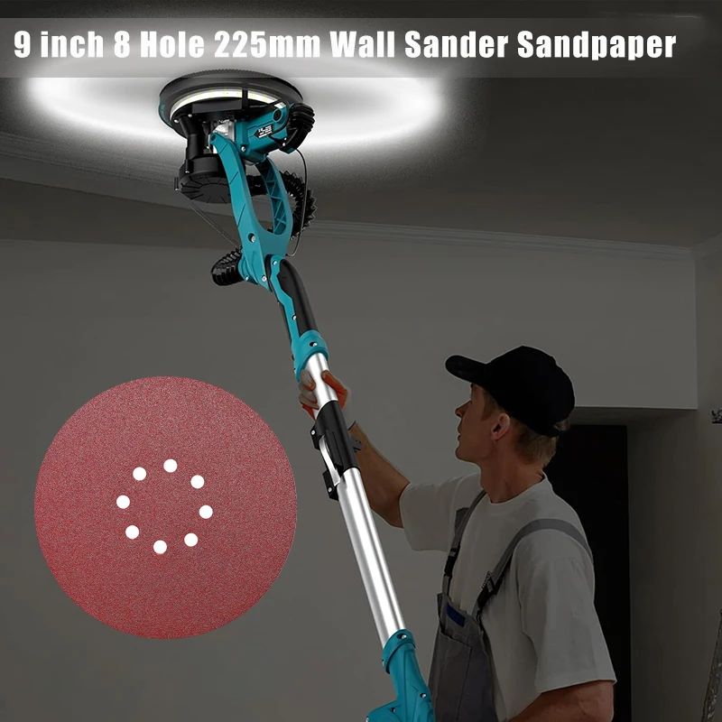 10 PCS 9 Inch 8 Hole Hook-and-Loop Sanding Disc 40-2000 Grits Grinding Disc,Grinding Abrasive Drywall Sander Paper Sandpaper