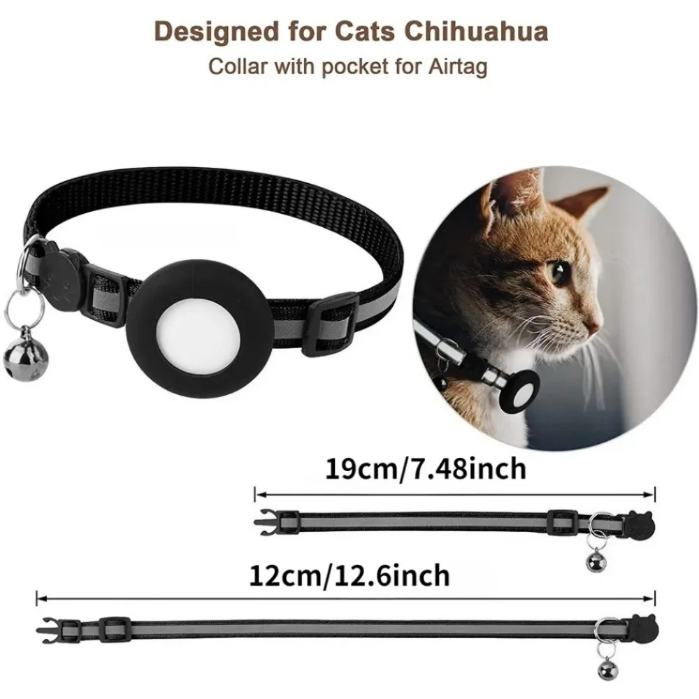 Collar GPS para gatos y perros – Localizador AirTag reflectante y ajustable - imagen 4