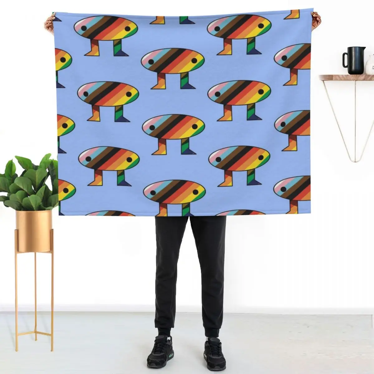 

Progress Ally PRIDE Todd Throw Blanket Thin Soft Blanket for Summer Night Sleeping