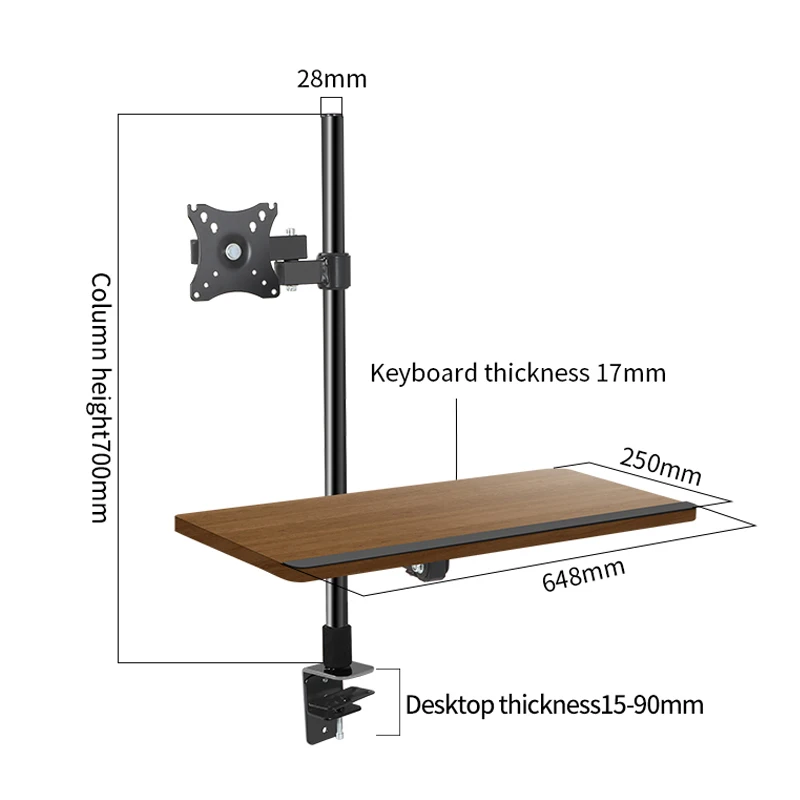 Desktop Stand Full Motion 360 Degree Steel Monitor Holder 14