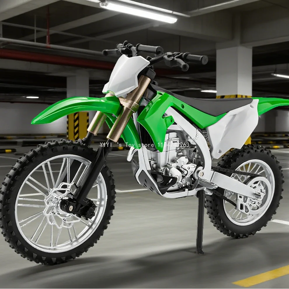 

1:12 Kawasaki KX450 Model Motorcycle Toys Alloy Diecast Sound Light Shock Absorption Front Wheel Steering for Kids Gifts 25A28