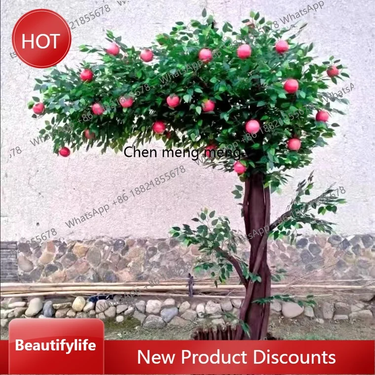 

zq10 Имитация фруктового дерева, оранжевый хурма, гранат, банан, персик, торговый центр, супермаркет, ландшафтный дизайн, декоративное дерево