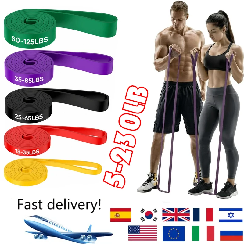 Fitness Resistance Band Heavy Powerlifting Pull Up Assist Bands Exercise Training Workout Gym Equipment Yoga Pilates Accessories