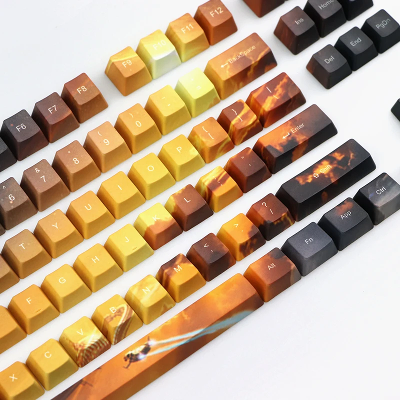 Trek theme five-sided sublimation process 110-key OEM height keycap