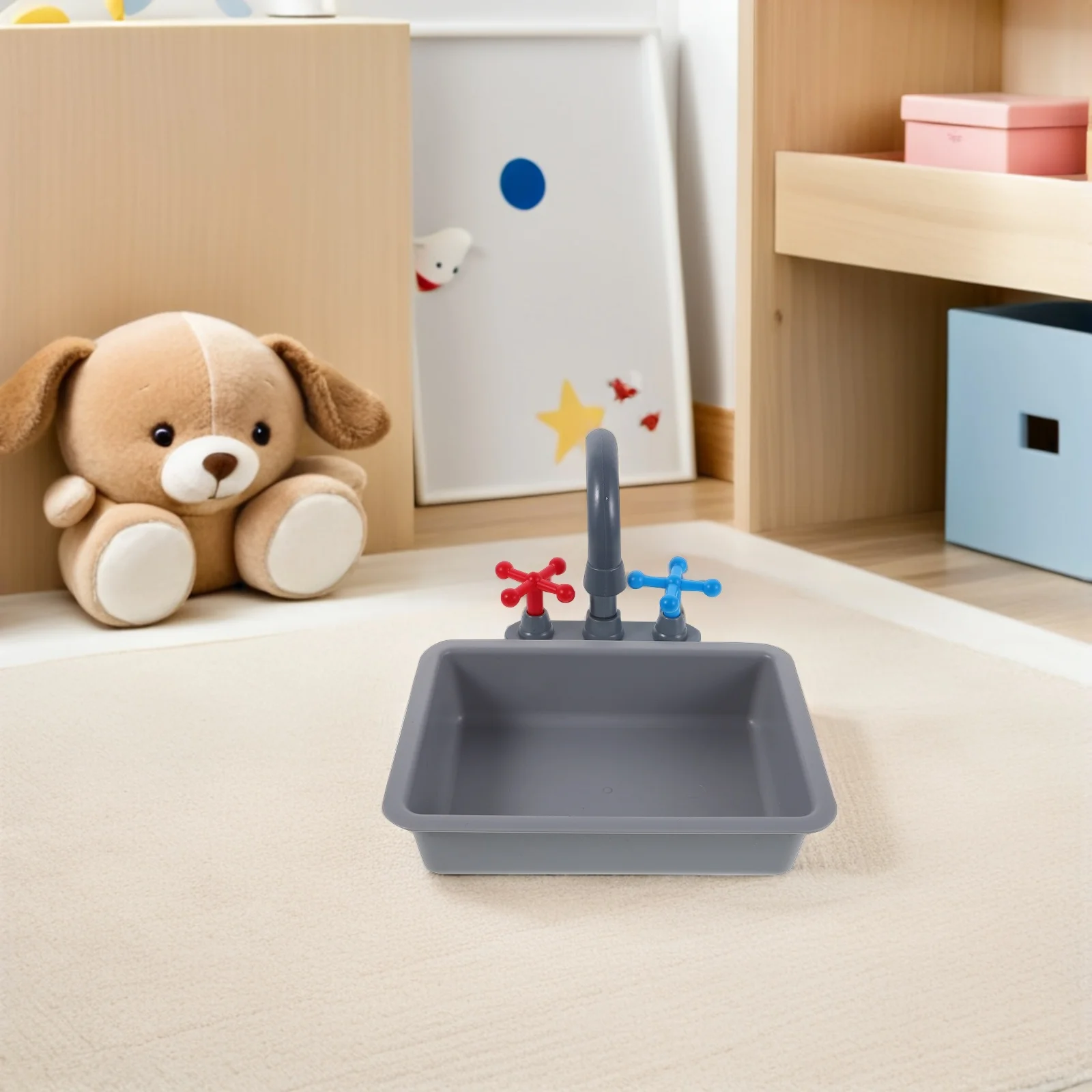 

Kids Playset Sink Induction Cooktop Pretend Sound Light Children'S Learning Role Play Cooking Set Kitchen