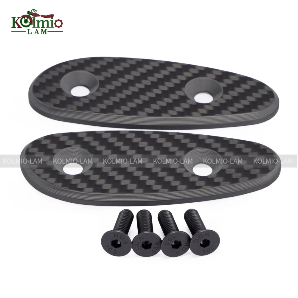 Carbon Firber Motorcycle Rearview Mirror Block Off Base Plate Fit For 1999 - 2025 SUZUKI HAYABUSA GSX1300R GSXR1300 2024 2023 22