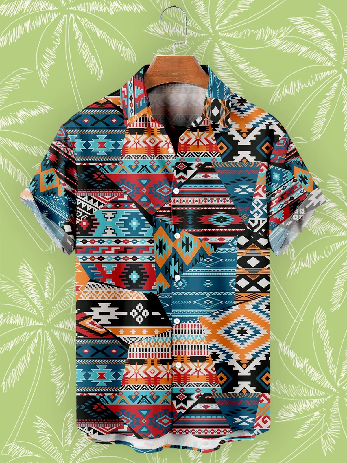 Retro Summer Shirts Short Sleeve Bohemian African Tribe 3D Print Shirts for Men 2023 Casual Hawaiian Beach Social Oversized Tops