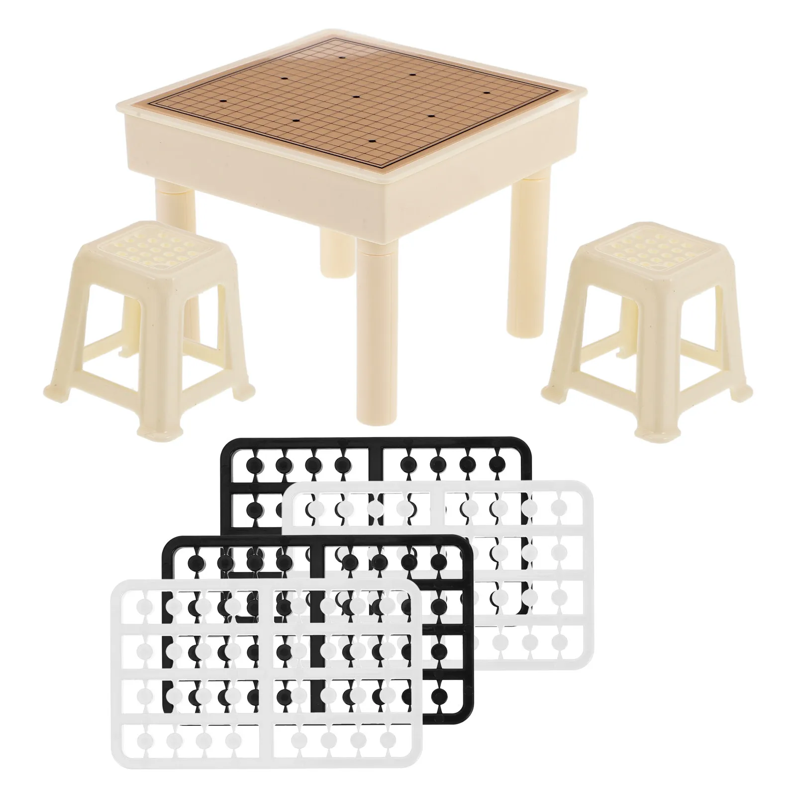 

1Set Miniature Scene Kit Five-in-A-Row Board Game DIY for Adults Kids Chinese Flying Chess Home Office Educational Decor