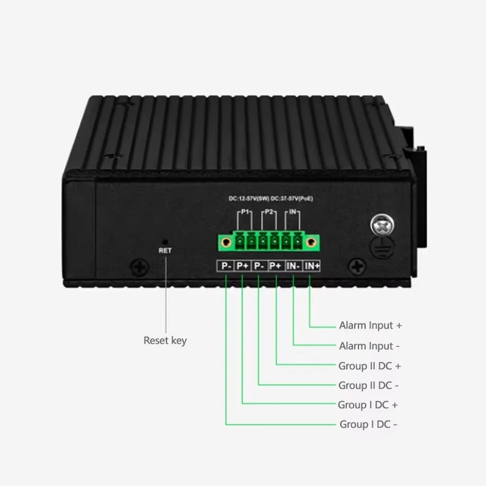 Industrial DIN-Rail 8-Port Gigabit L3 Managed Switch, 2x10G SFP Uplink, 90W PoE view 5