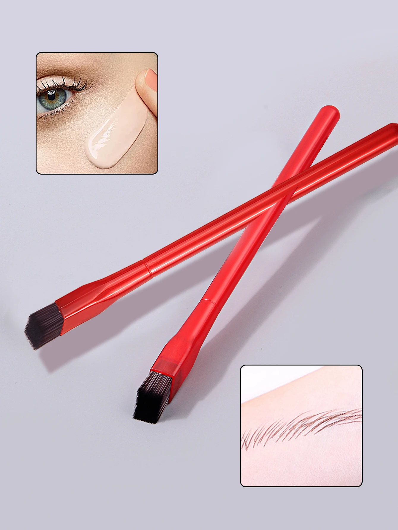 【2025 New Model 】 Bionic Fiber Eyebrow Brush, three-dimensional angled eye makeup brush,precisely and naturally shaping eyebrows