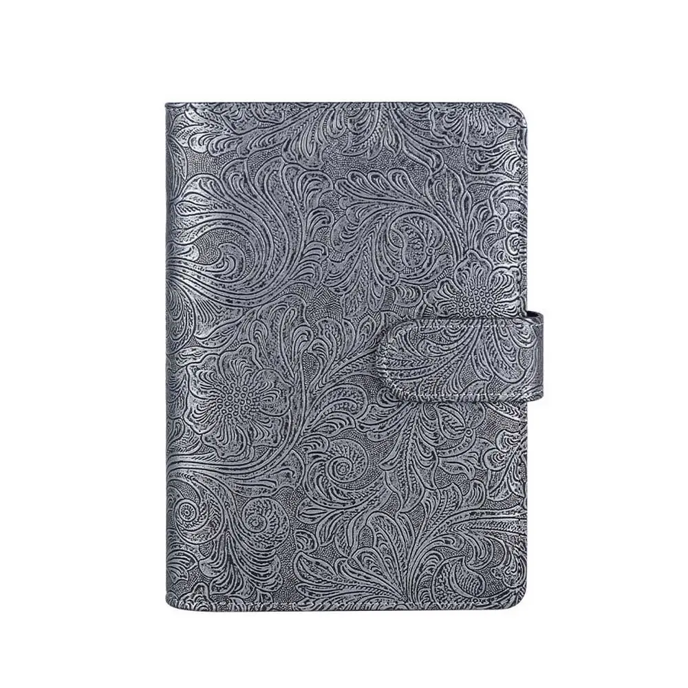 

Durable Diary Loose leaf Binder Stationery Magnetic Buckle Page Rings Leather Binder Notebook Cover Paper Holder Binder Pockets