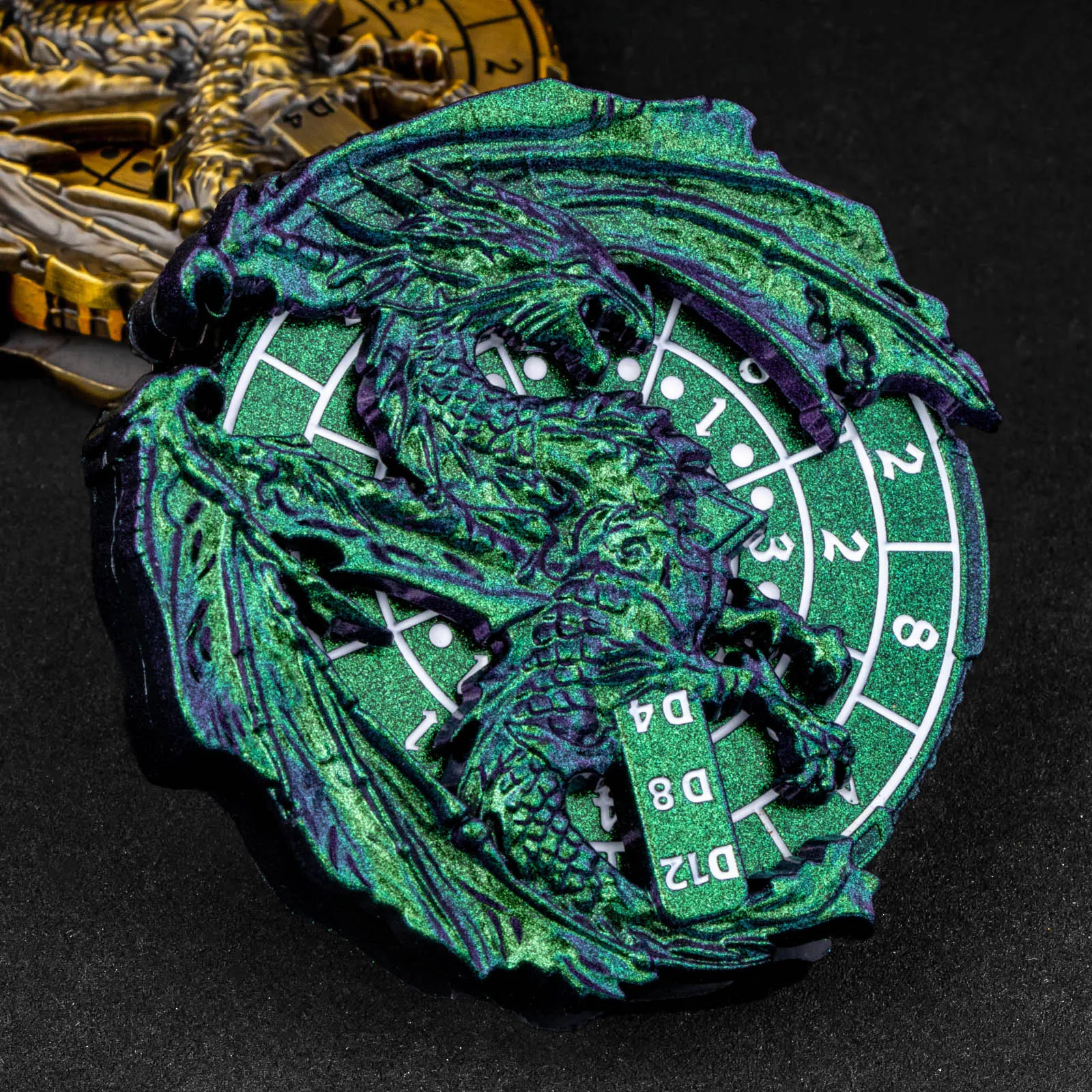 

7 in 1 Fidget Spinner D&D Dice Set DND, Metal Roulette Dice, Dungeon and Dragon RPG Role Playing Gaming Dice for Tabletop Game