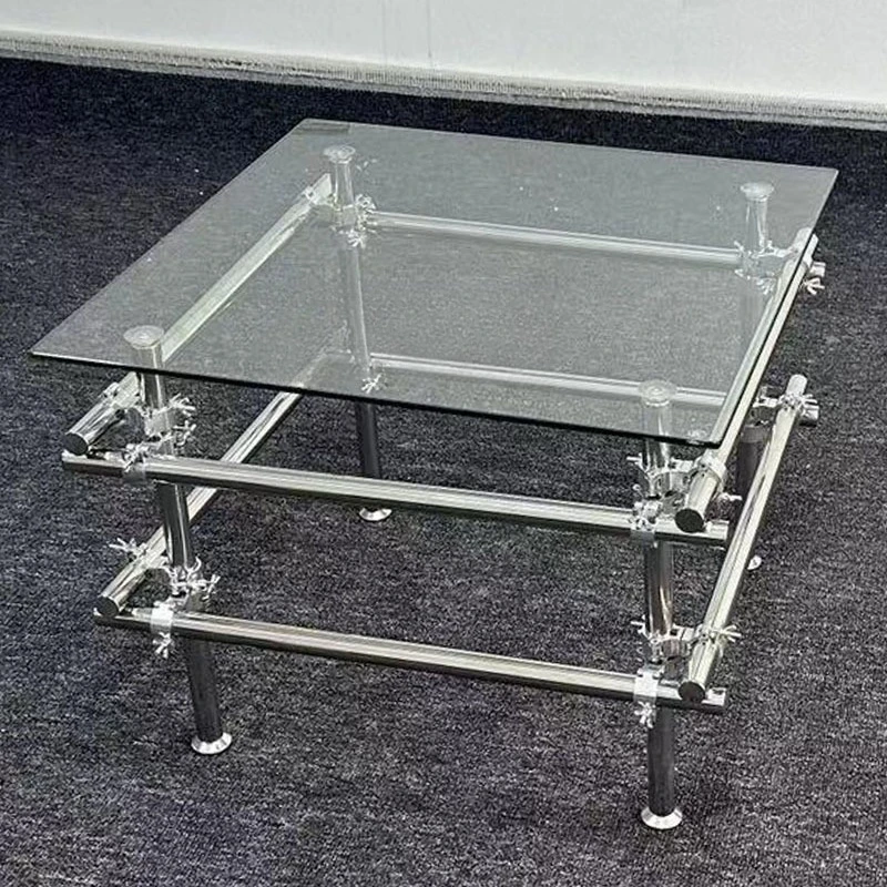 

Stainless steel coffee table, square coffee table Nordic, modern simple edge table corner table