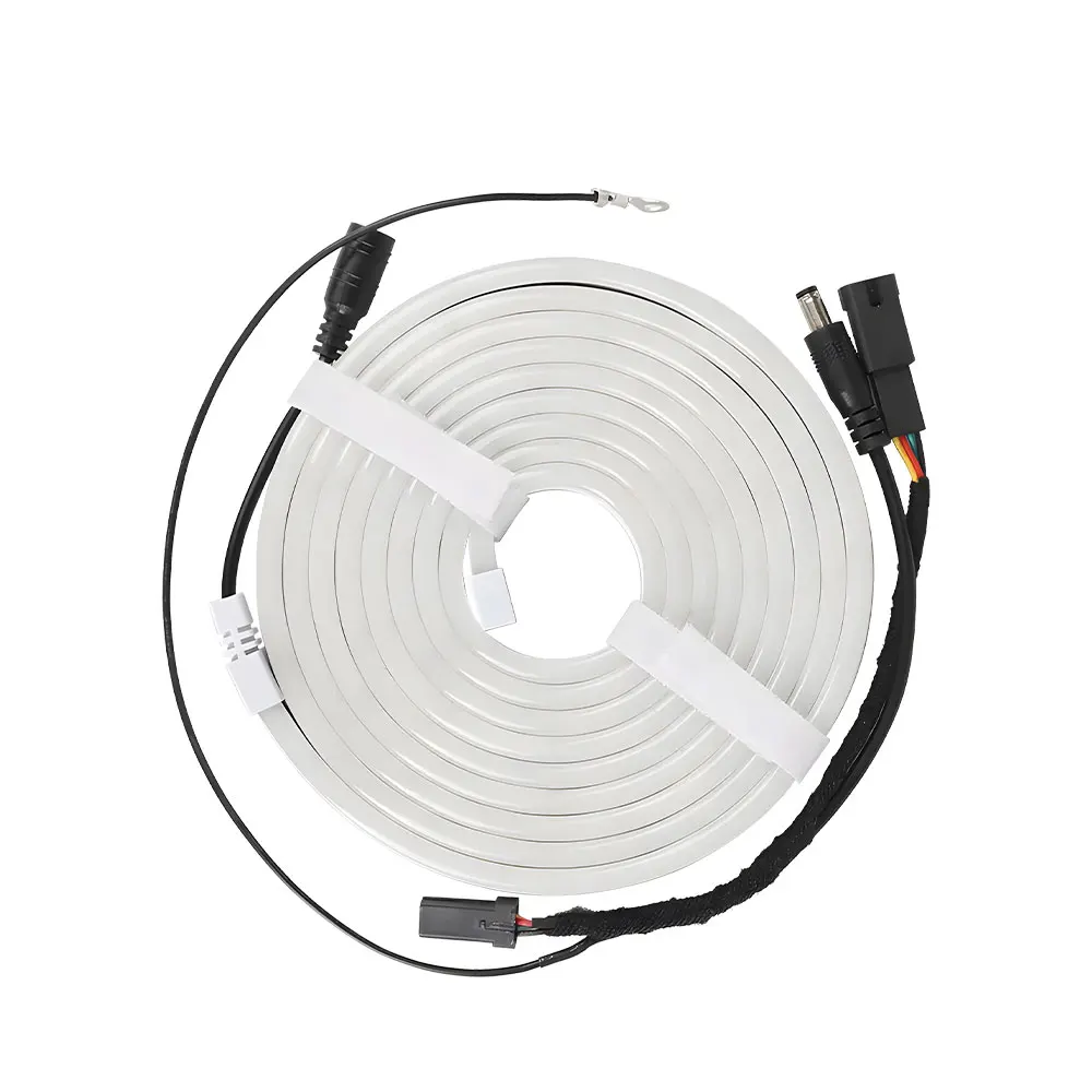 For Tesla Model 3 Y S X 2021-2023 Car Front Trunk Frunk LED Modified Surround Light Strip Waterproof Flexible Silicone LED Strip