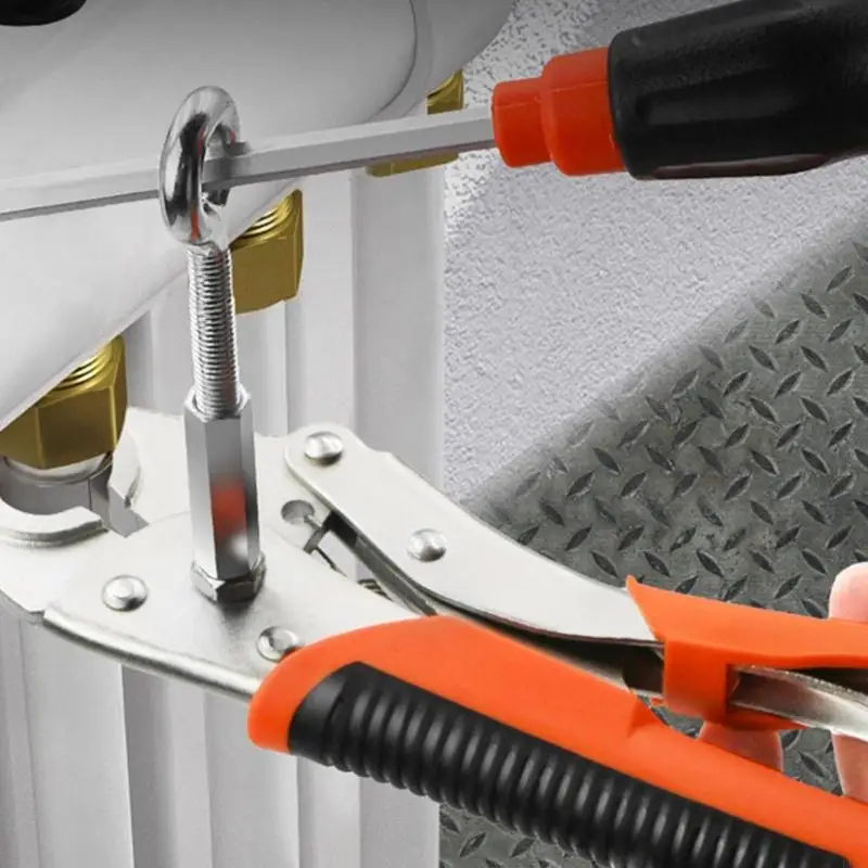 Wide Jaw Floor Heating Maintenance Wrench NonWelded Structure High Strength Steel Floor Heating Wrenth 6cm Clamping Spans