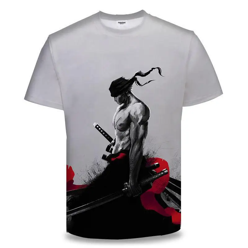 Roronoa Zoro Portgas D ZanMonkey D., 1 pièce T-shirt à manches courtes pour homme, Luffy, Tony, Chopper, Sanji, Anime Figure, Casual