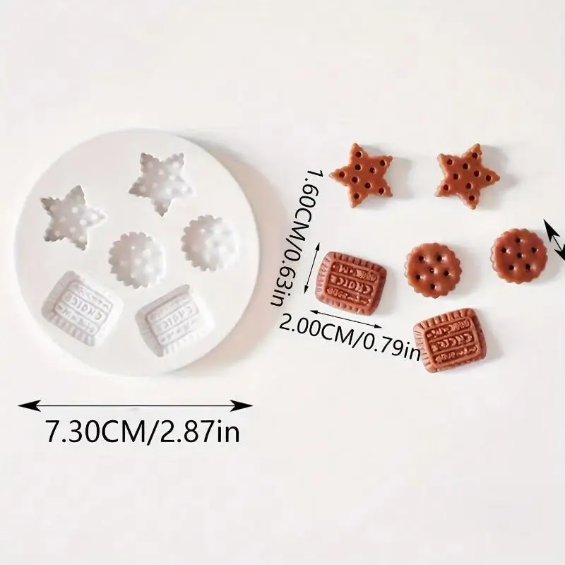 Mini Silicone Chocolate Cookie Mold for DIY Crafts