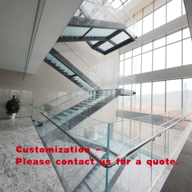 custom.A New Paragon of Practical Aesthetics: Large - Scale Steel - and - Glass Staircase