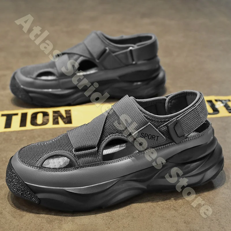 

Sport Sandals Closed Toe Mesh Upper Adjustable Strap Non Slip Comfortable Cushioned Supportive Lightweight Breathable Shoes