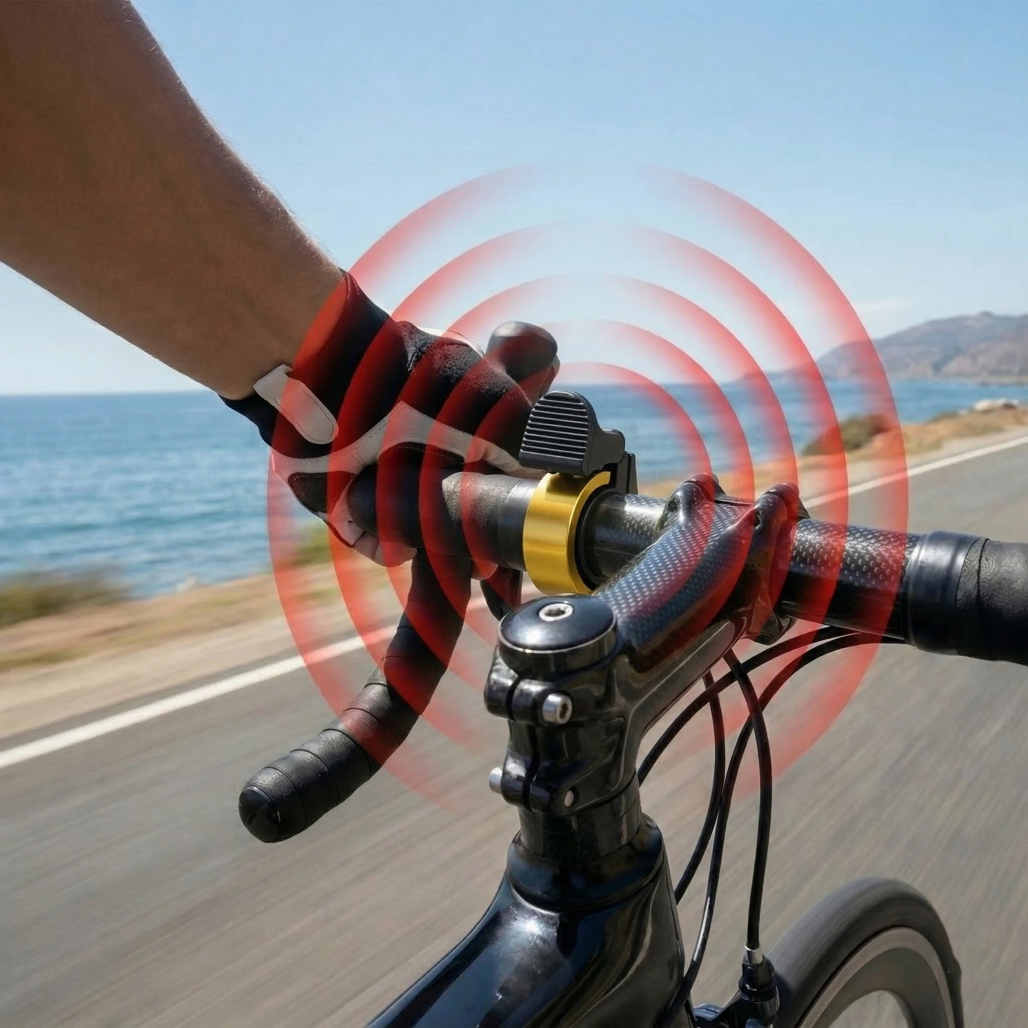 

Super Loud Bicycle Bell Universal MTB Handlebar Horn for Bike Safety Cycling Call Riding Accessory - Loudest Alert High Decibel