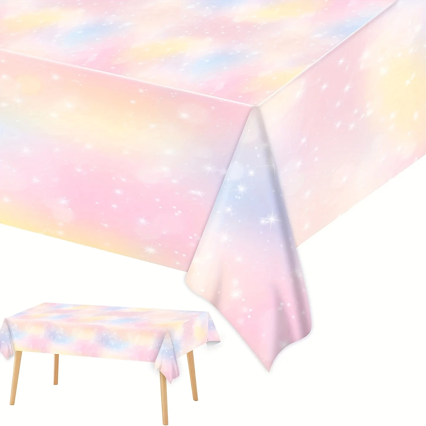 97/96/24/4/3/2/1 Rainbow Unicorn Party Tableware Tablecloth Pink Birthday Decoration Item Girls Disposable Cups Tissues Plates