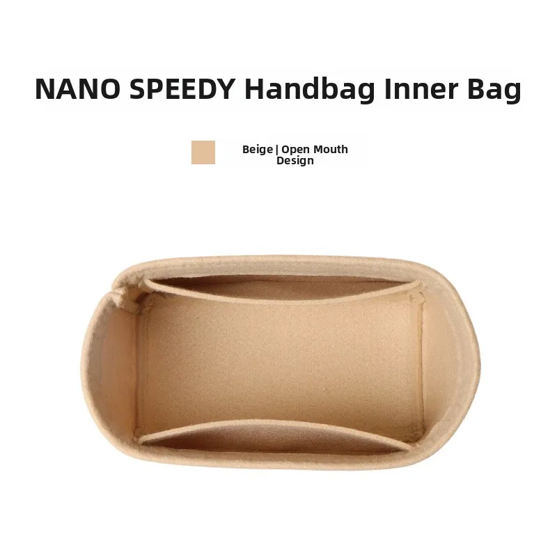 Nano Speedy Inner Bag Luxury Vinyl Tote Bag Insertion Storage