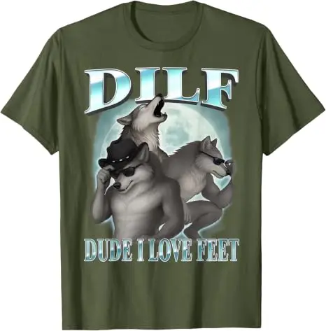 Alter, ich liebe Füße, lustiges Alpha-Werwolf-Mond-Bootleg-Meme-T-Shirt, Y2k-Werwolf-Mond, weiche Baumwoll-T-Shirts, Herrenmode, Ästhetik – Detail 10