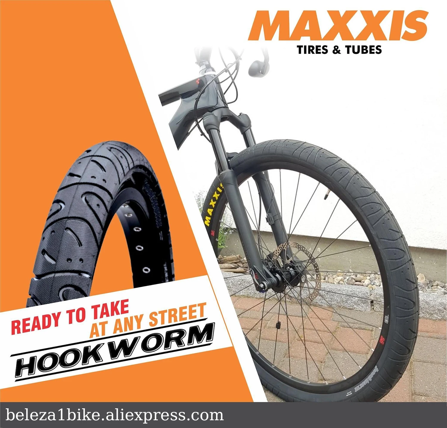 MAXXIS Hookworm 26 x 2,5 Fahrradreifen BMX Wire Bead Clincher Reifen für Street Park vert Flatland 20 Zoll 24 26 27,5 oder 29 Größen – Detail 20