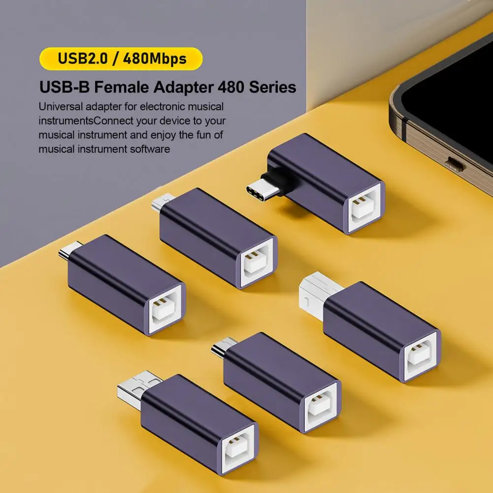 Electronic Piano Usb Adapter Electronic Instrument Adapter Usb-b Female to Type-c/micro/mini Male Adapter for Phone for Printer