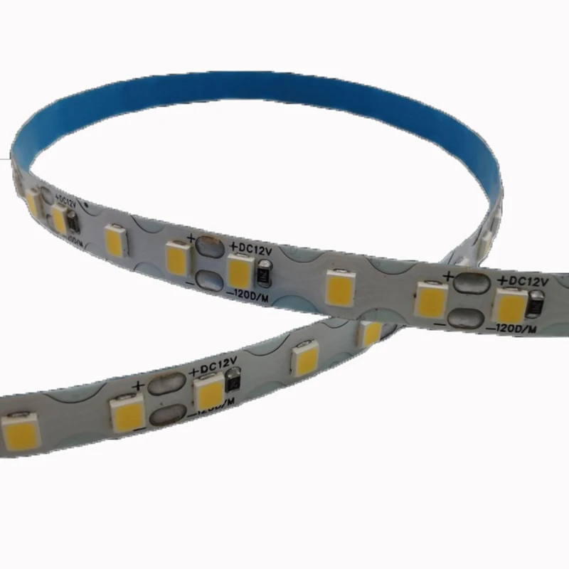 Bande lumineuse LED flexible en forme de S SMD2835, 6mm, PCB 12V, 120LED, pollmètre, écran rouge bleu, IP20 pour néon séparé