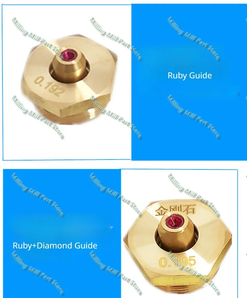EDM Molybdenum Wire Guider Ruby Ø0.192mm Ø0.195mm Water Nozzle for Ruijun Molybdenum Wire Medium Speed Wire Cut Machine 1pc