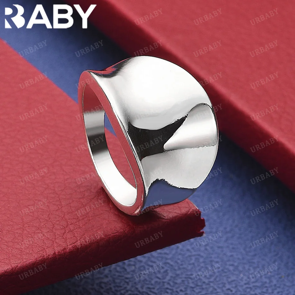 

URBABY 925 Sterling Silver Size 6-10 Geometric Ring Grace Jewelry Trend Fashionable Birthday Party Gifts