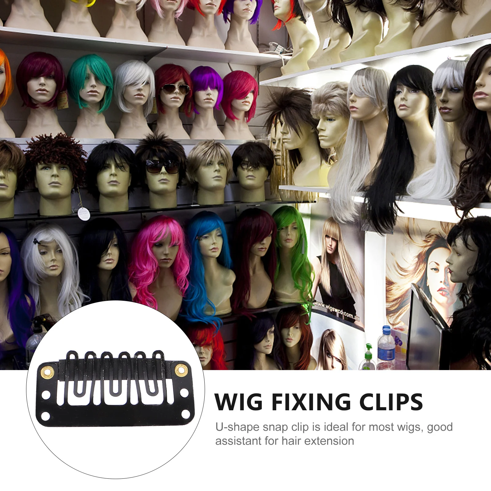 

60 шт., зажимы для волос, фиксирующие U-образные зажимы для наращивания волос, комплект прочных безопасных плетеных париков, парикмахерский инструмент