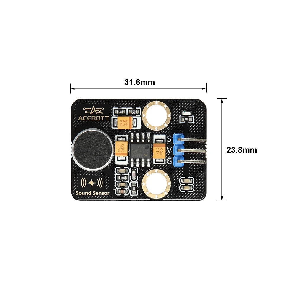 ACEBOTT Analog Sound Noise Microphone Sensor Detection Module for Arduino