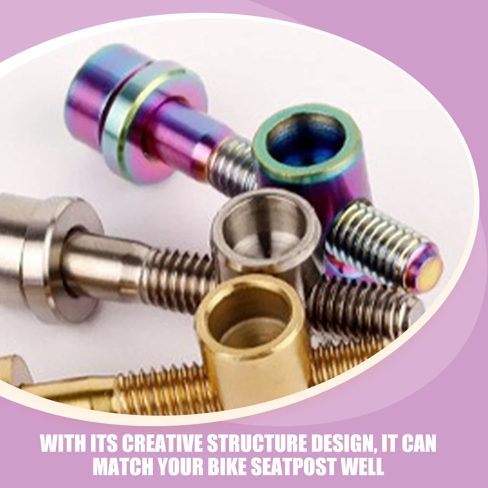 

Titanium Alloy Bike Seat Post Bolt Strong Corrosion Resistant Seatpost Washer Screw for Bicycle Repairing Accessories