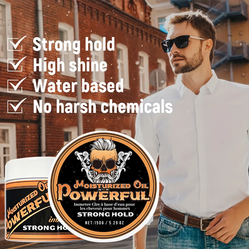 Hair Styling Wax Fashion Hairstyle Finished Natural Matte Fluffy Strong Hold Hair Pomade Professional Men's Hair Clay