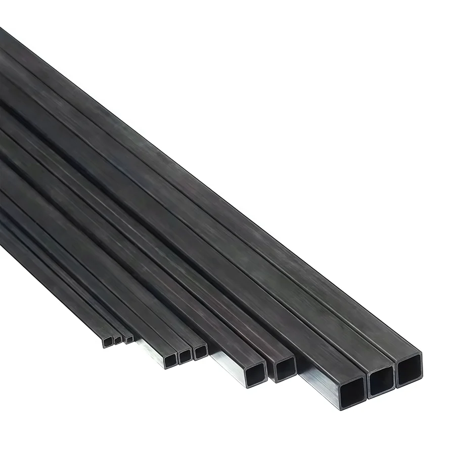 10PCS Carbon Fiber Square Square Interior 2mm 3mm 4mm 5mm 6mm 8mm 10mm OD x 500mm Lightweight High-Strength for DIY UAV& Models
