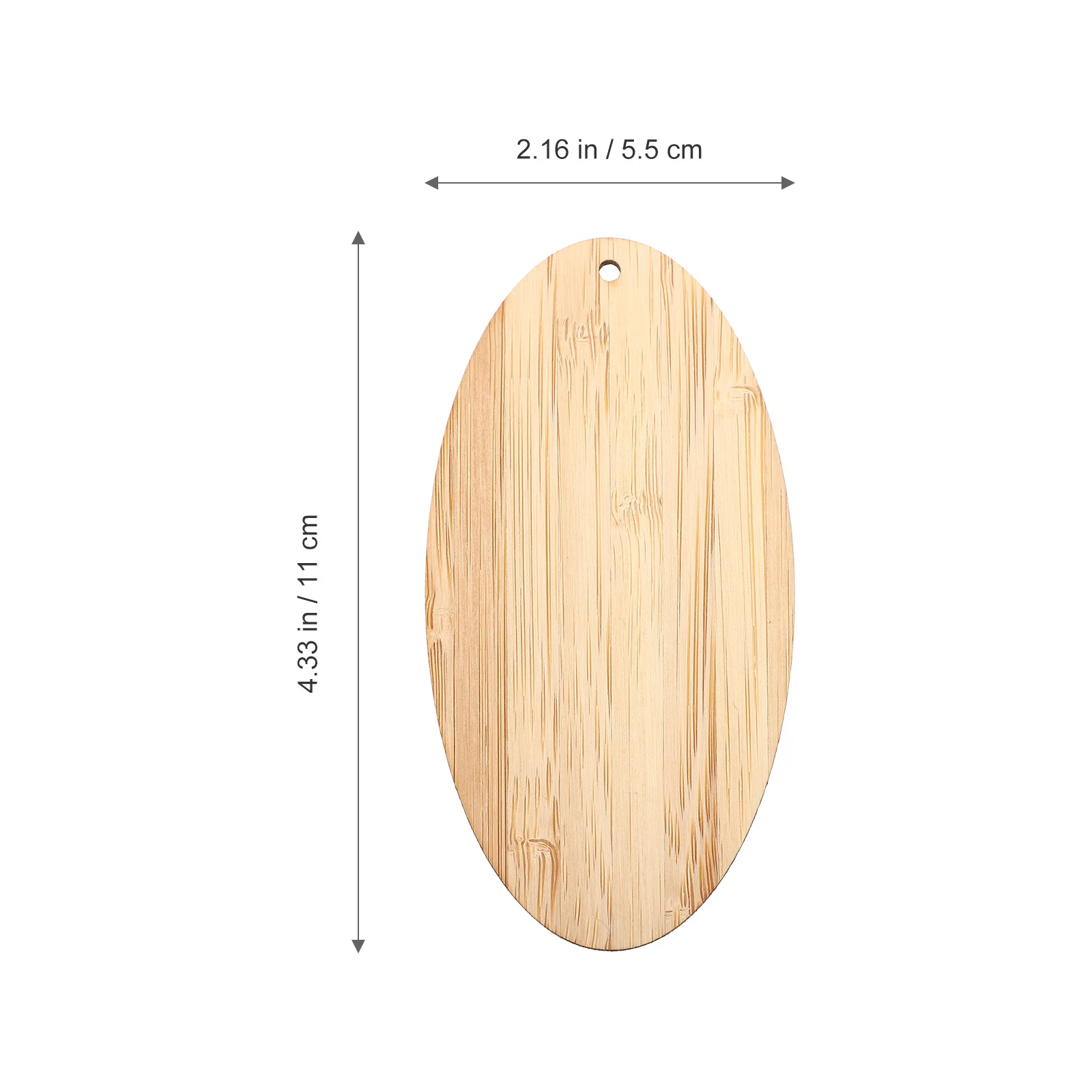 6개입 대나무 블랭크 북마크 타원형 두께 0.2cm DIY 행잉 태그 학생 교사 선물 졸업용