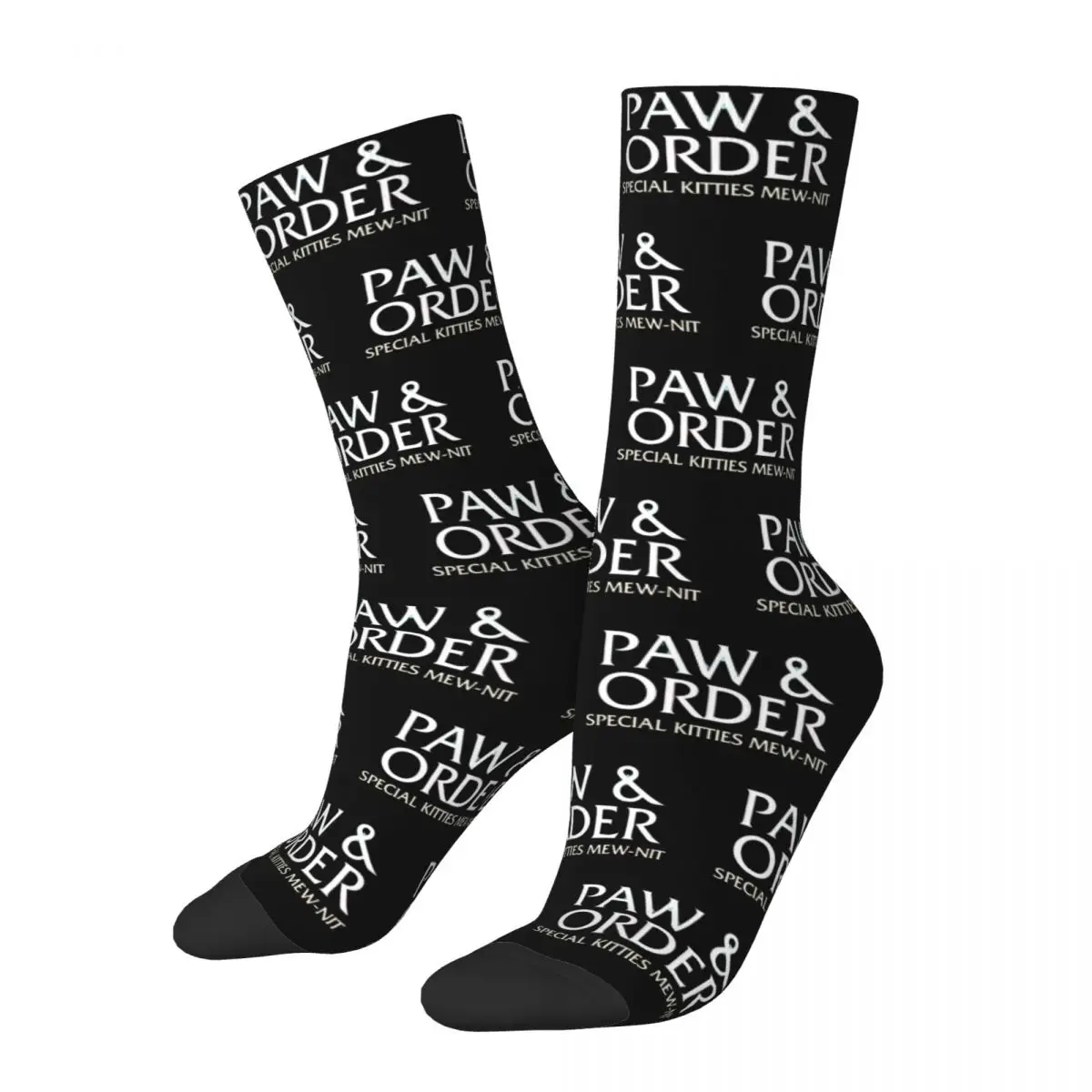 

Paw And Order Logo Design Socks Accessories for Female Male Cozy Printing Socks