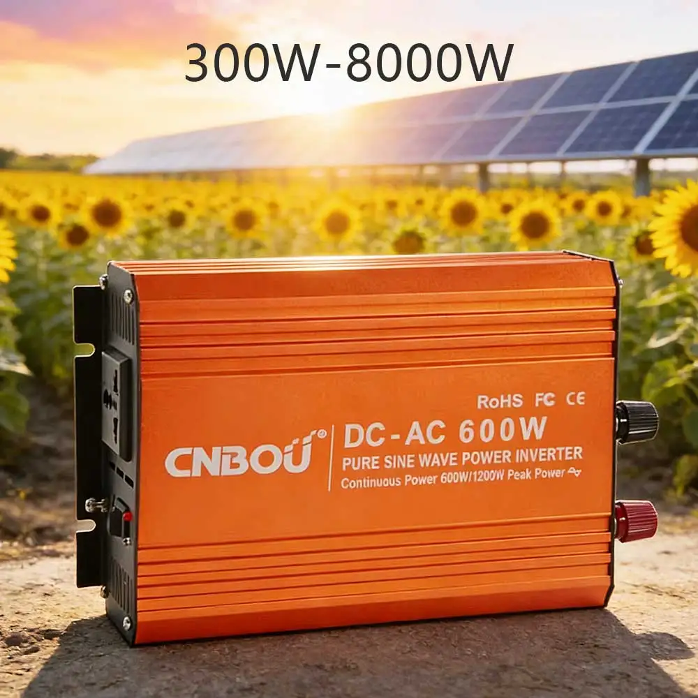 

Pure Sine Wave Inverter300W8000Tile12v24v48vTurn220vVehicle Battery Converter