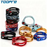 2022 New TOOPRE 5 Colors Hollow Aluminum Alloy Bicycle Seatposts Clamps 31.8mm/34.9mm MTB Bicycle Accessories 17/18g