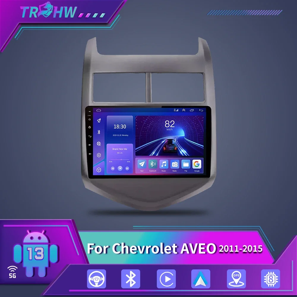 

Carplay Auto 2K Screen Car Radio Video Multimedia Player For Chevrolet AVEO Sonic 2011 - 2013 2 din Autoradio Stereo