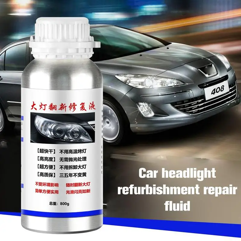 800g Car Light Cleaner Auto Headlight Refurbishment Polish Cleaner Liquid Head Light Headlamp Lens Restore Restoration Kit