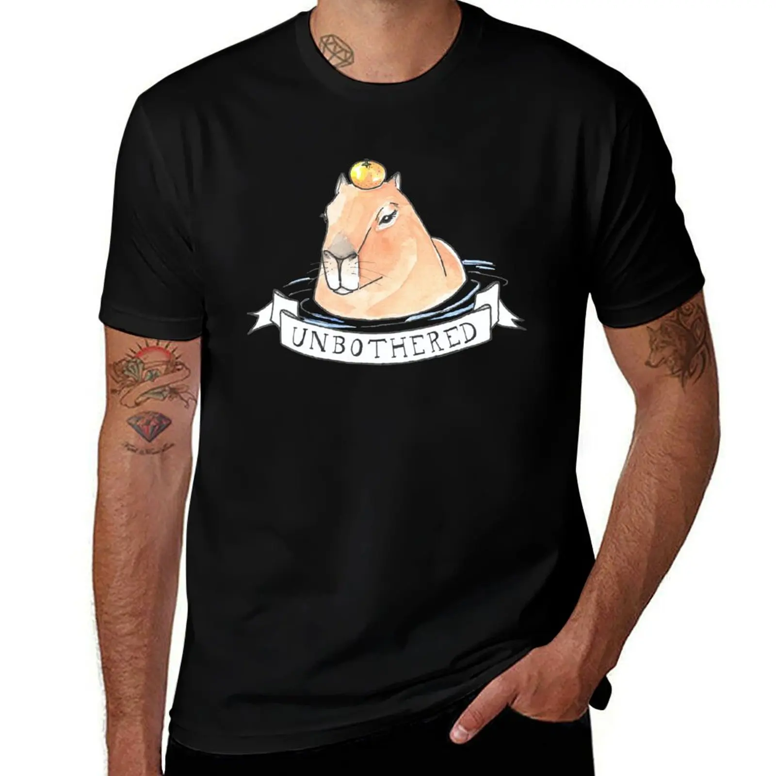 

Unbothered Capybara T-Shirt man t shirt summer cotton tshirt 100% T-Shirt